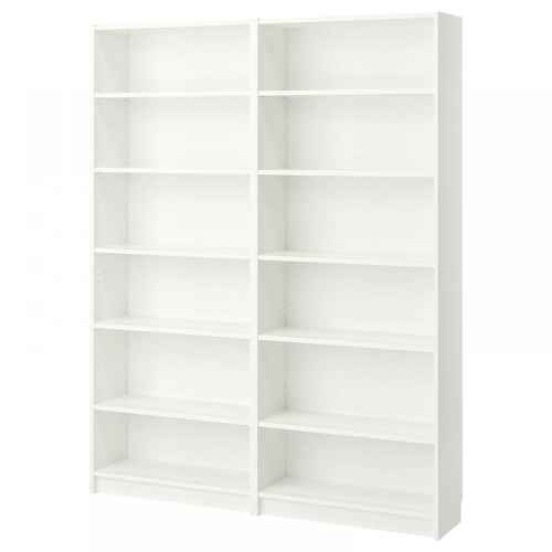 IKEA BILLY Bookcase, 160x28x202cm, White