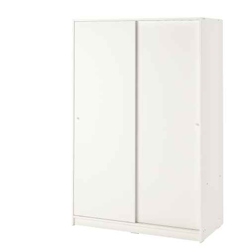 IKEA KLEPPSTAD Wardrobe With Sliding Doors, 117x176 cm, White