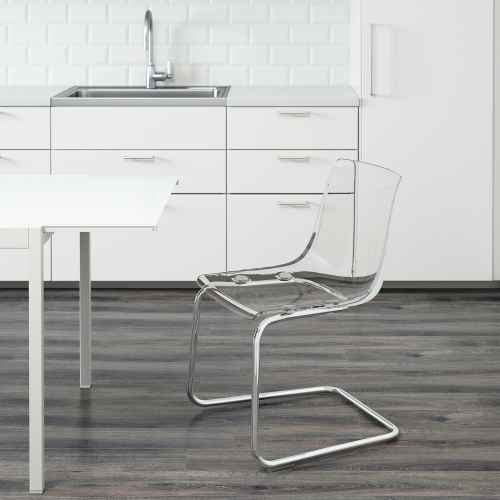 IKEA TOBIAS Chair Chrome-Plated Transparent