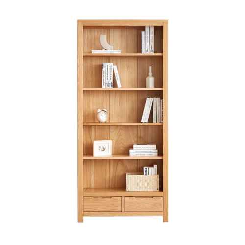Solidwood Norway Bookcase, 85x32CM, Oak