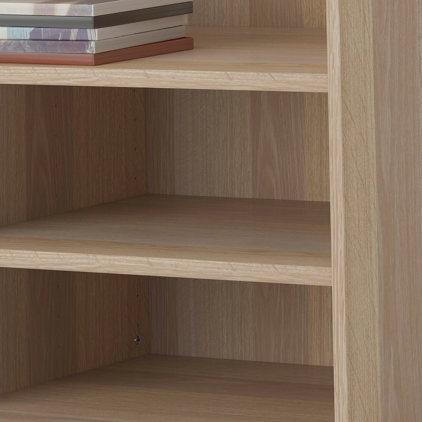 IKEA BESTA Shelf 56x36cm White stained oak effect