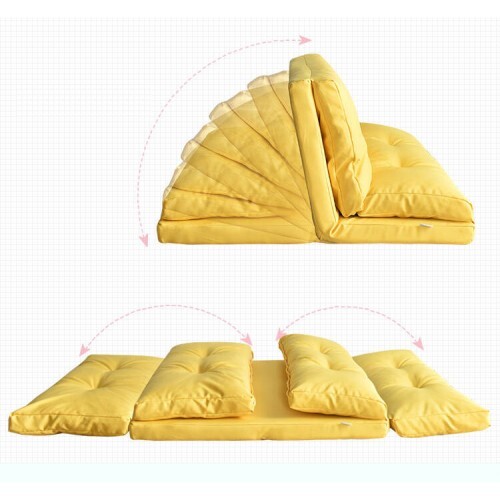 Urbana Japanese Futon Lounge 3-Seater Sofa Bed, Yellow