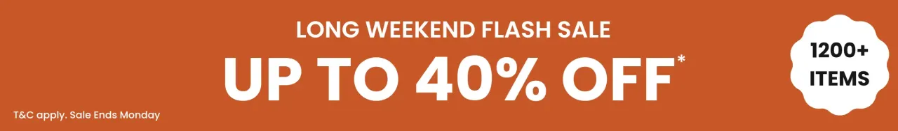 Long Weekend Flash Sale